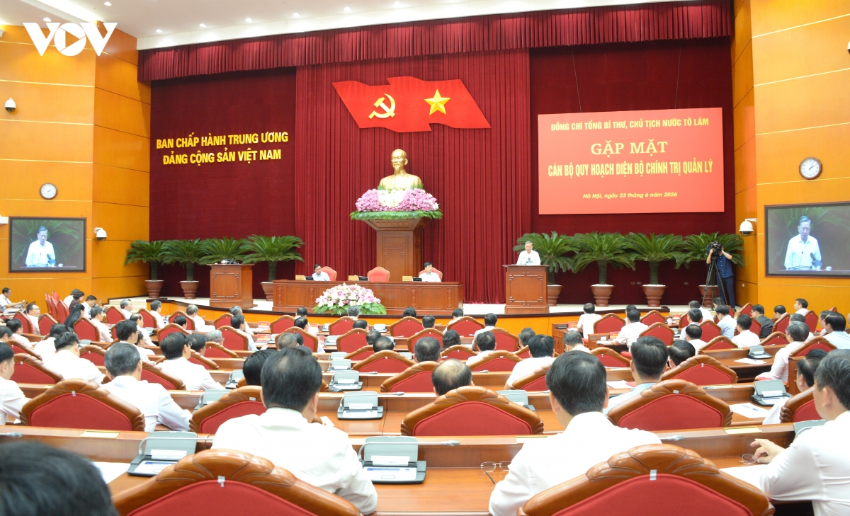 Tổng Bí thư, Chủ tịch nước Tô Lâm gặp mặt cán bộ quy hoạch diện Bộ Chính trị quản lý
